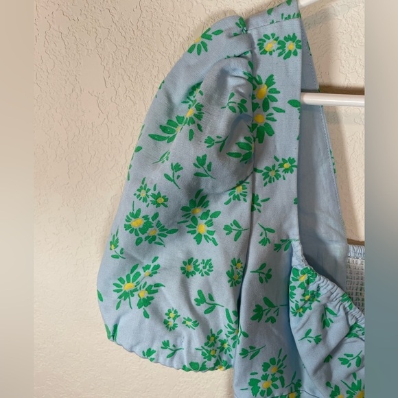 Zara Daisy Floral Linen Crop Top - Picture 5 of 6